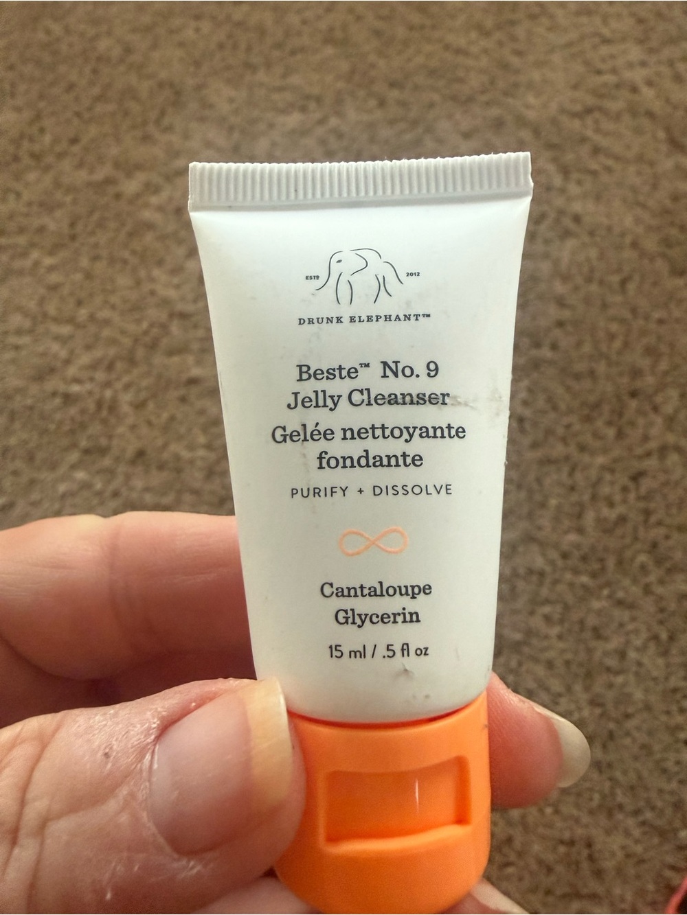 Drunk Elephant Beste No.9 Jelly Cleanser - White and Orange